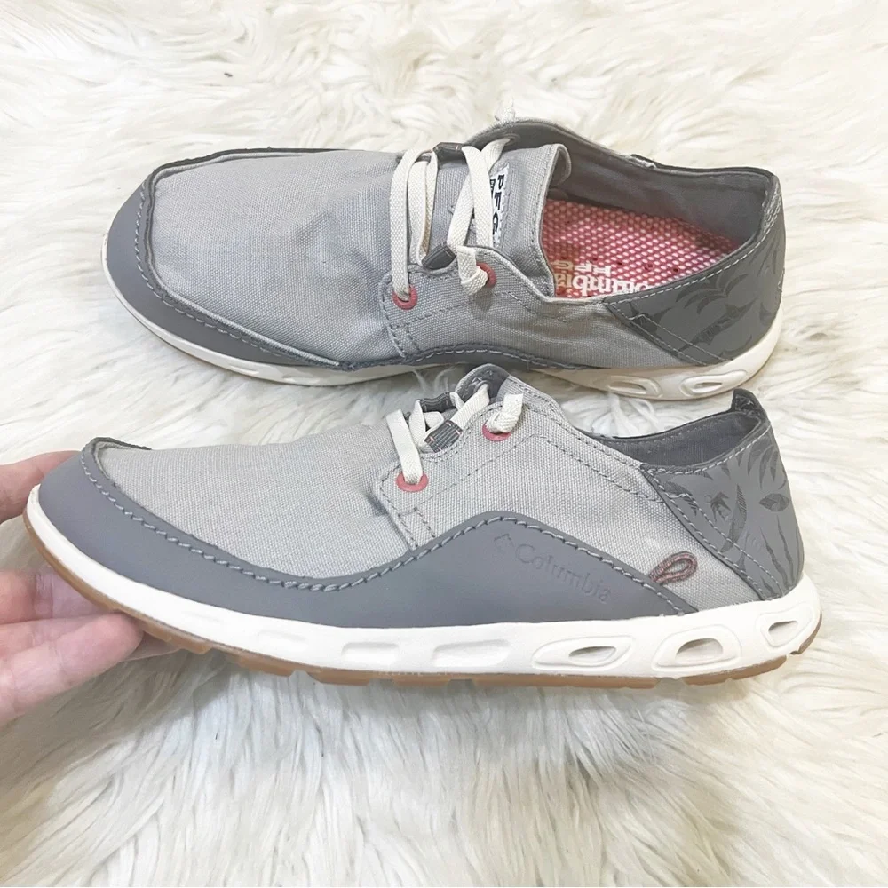 Columbia Men's Bahama Vent Relaxed Laced Boat Shoe Gray Waterproof Size 7